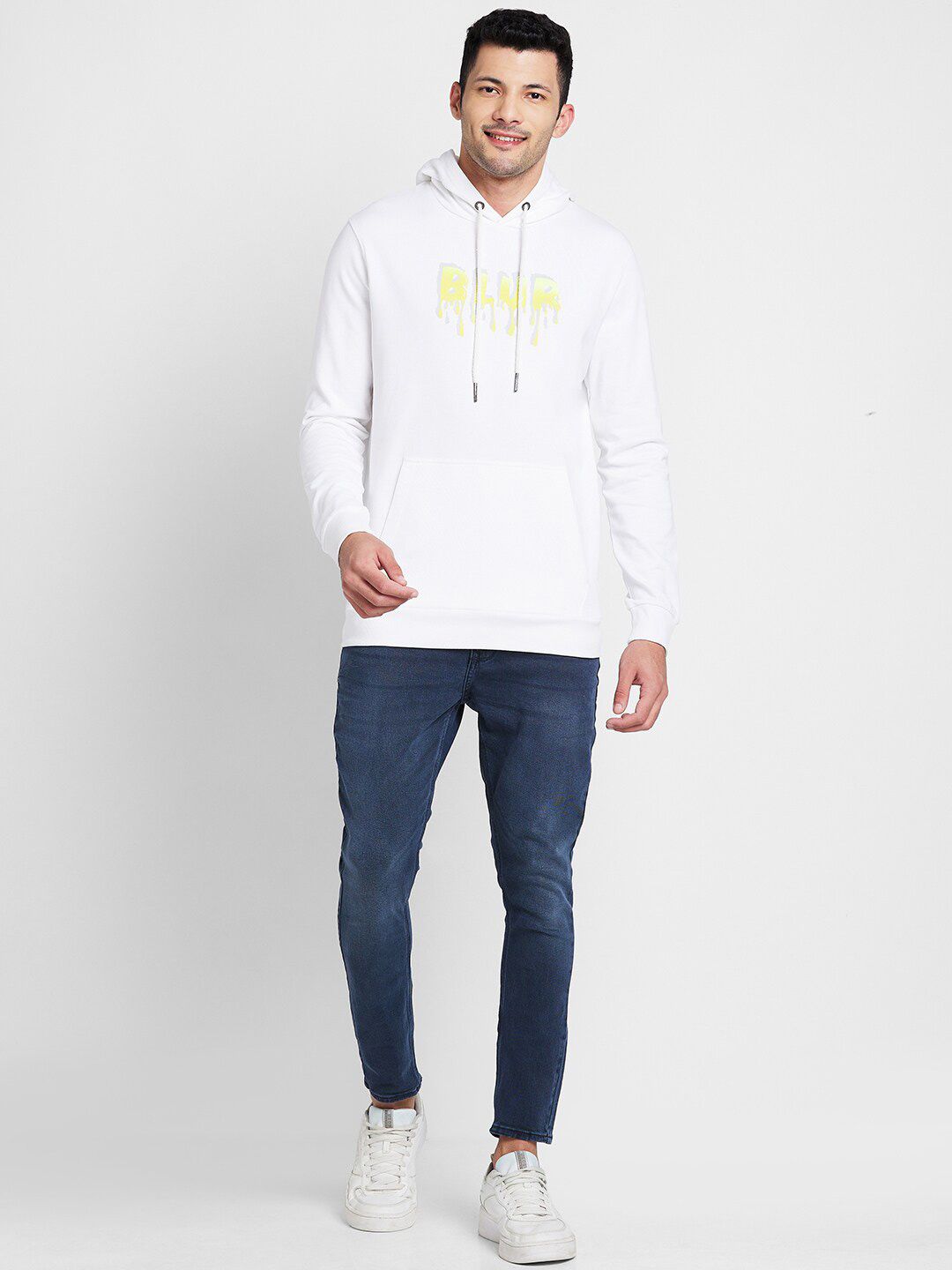 Being Human Typography Printed Hooded Cotton Pullover