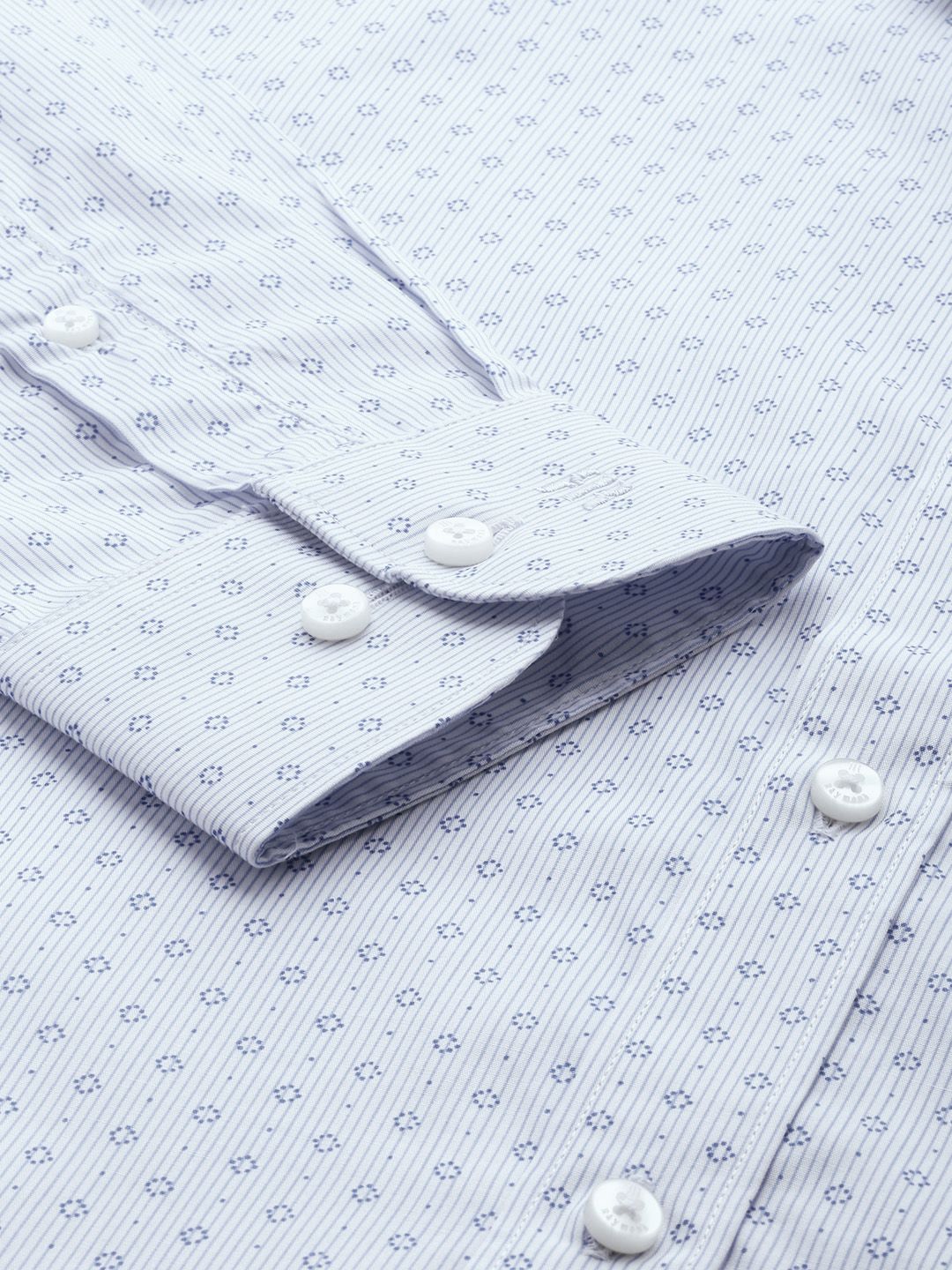 Raymond Slim Fit Striped Pure Cotton Formal Shirt