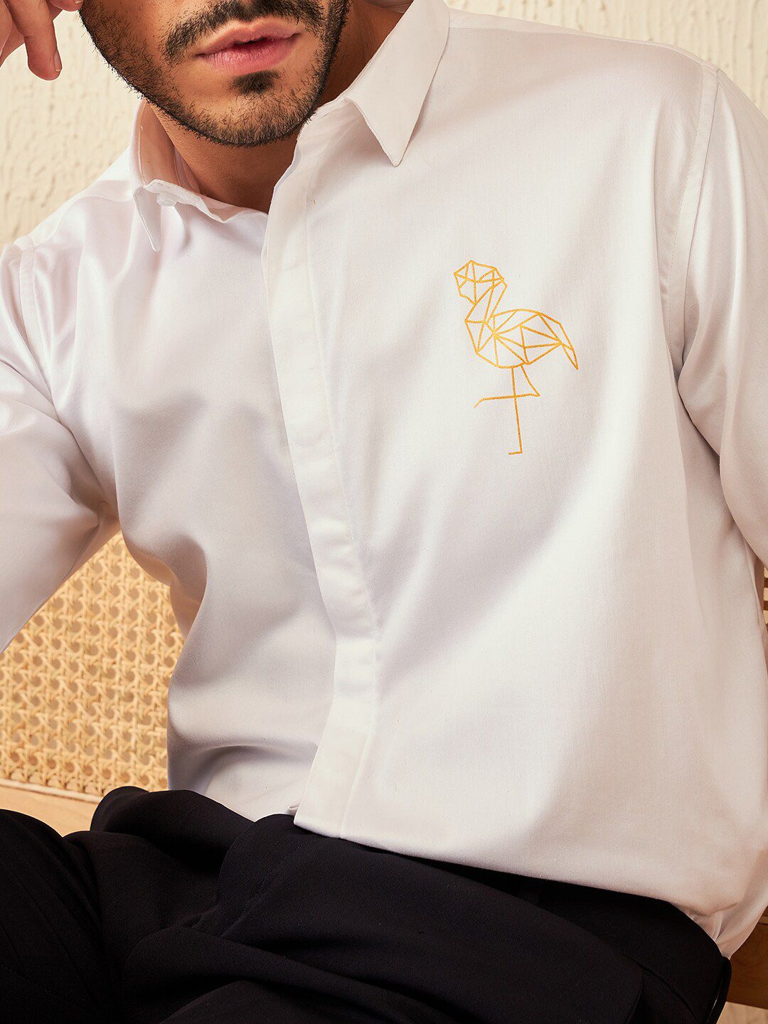 DENNISON Smart Spread Collar Casual Shirt