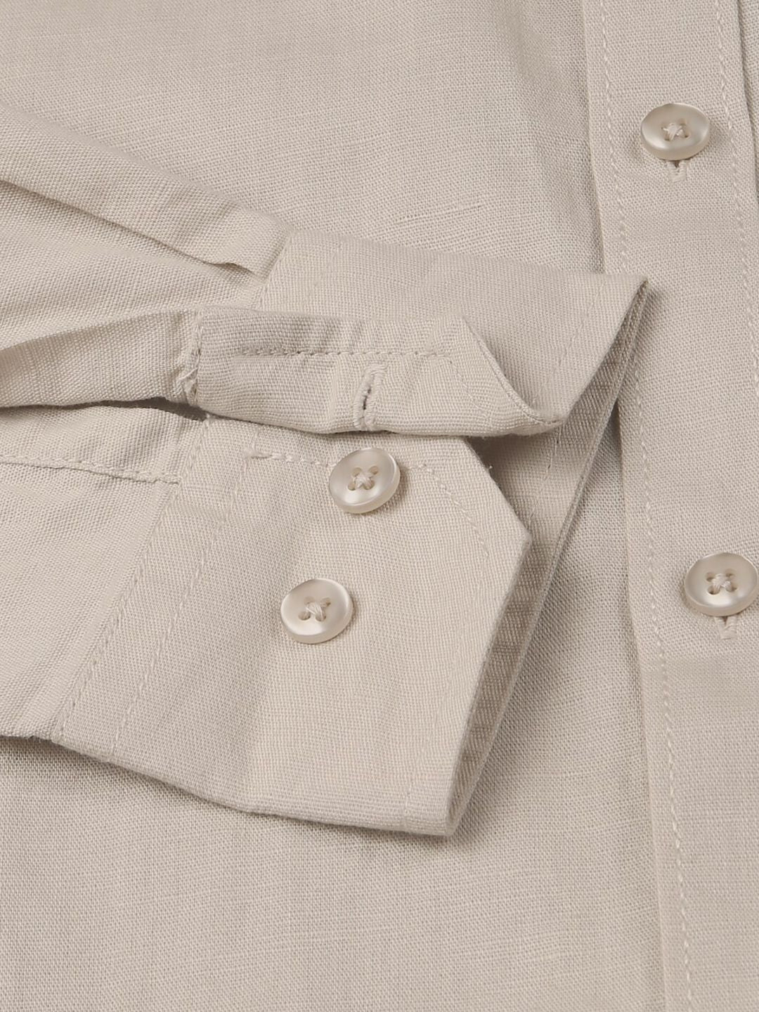 Thomas Scott Premium Cotton Linen Slim Fit Opaque Casual Shirt