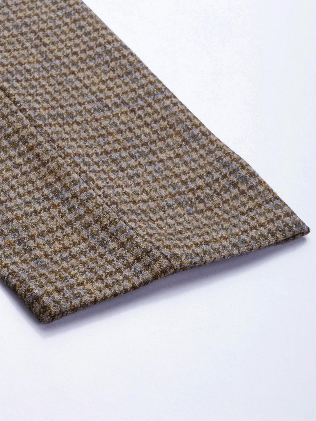 Mr Bowerbird Men Checked Tailored Pleated Trousers