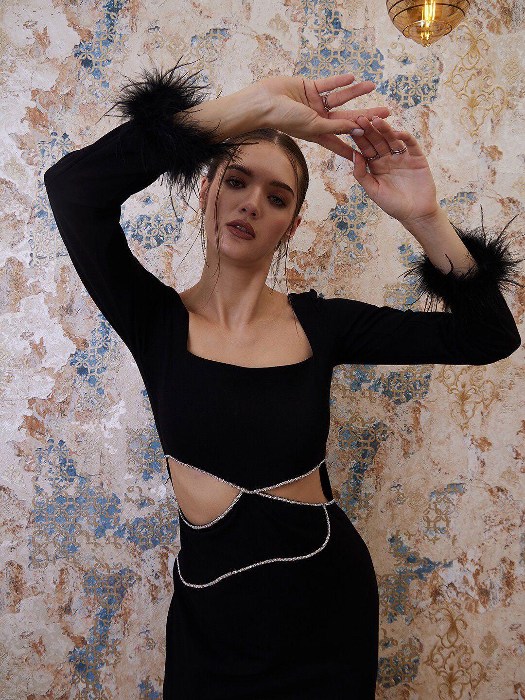 Athena Black Cut Out Bodycon Dress