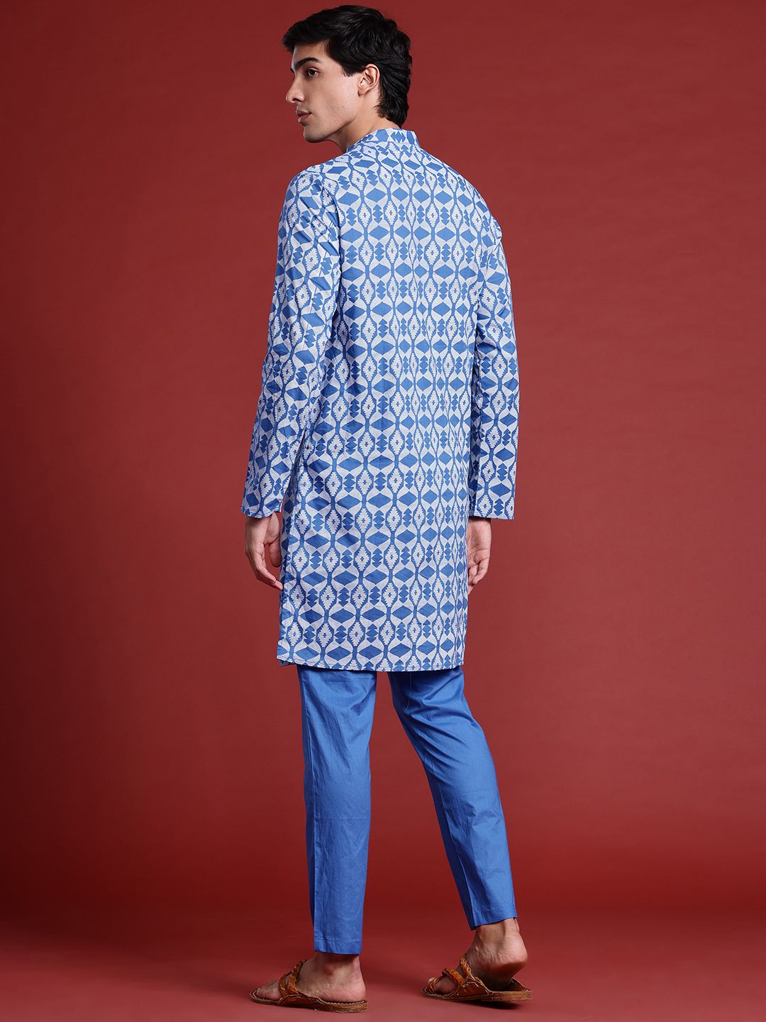 Anouk Printed Regular Pure Cotton Kurta with Trousers