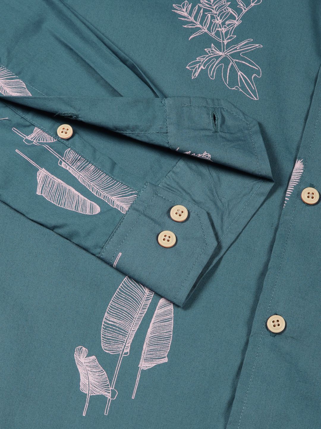 Thomas Scott Premium Slim Fit Floral Opaque Printed Cotton Casual Shirt