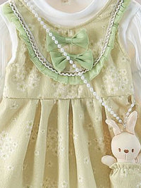 YK Girls Cotton Fit & Flare Dress