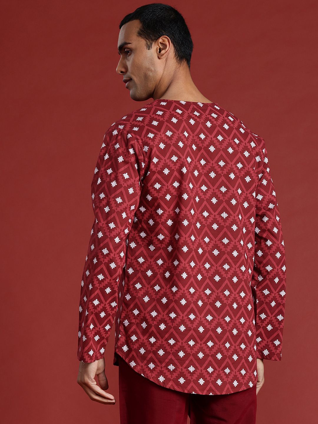 Anouk Pure Cotton Printed High-Low Kurta