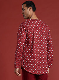 Anouk Pure Cotton Printed High-Low Kurta