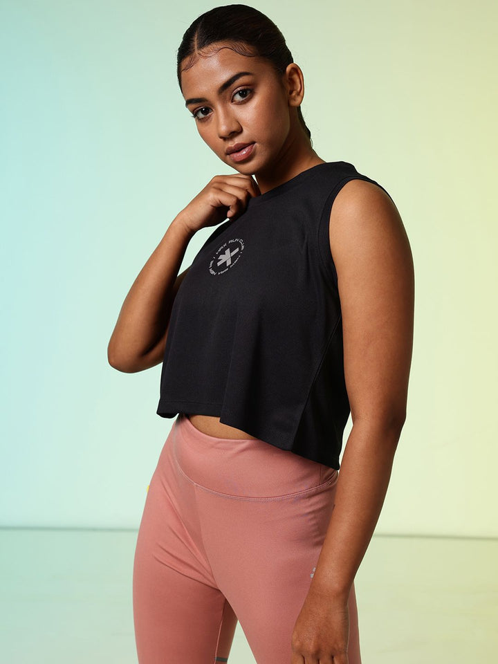 HRX by Hrithik Roshan Brand Logo Printed Cut-Out Back Rapid-Dry Running T-shirt