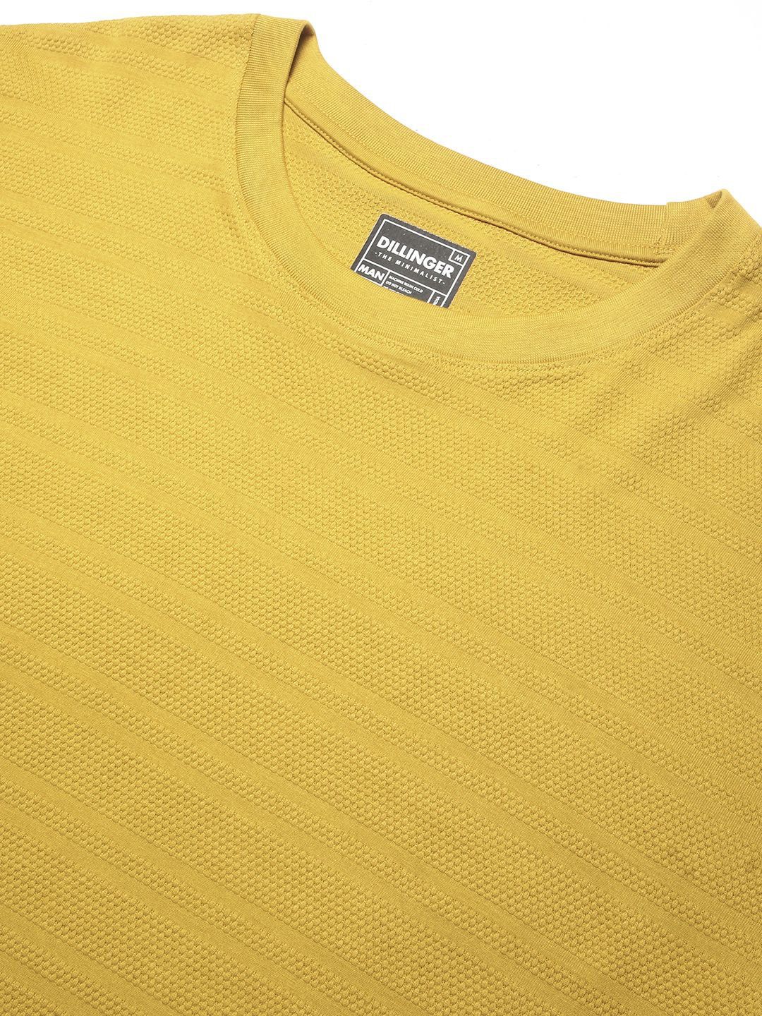 DILLINGER Men Round Neck Solid Oversized Pure Cotton T-shirt