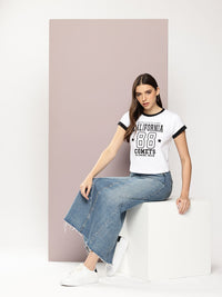 Dillinger Women Short Sleeve Boxy Cropped Printed Tshirt