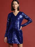 all about you Sequin Embellished Sheath Mini Dress