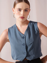 STREET 9 V-Neck Sleeveless Waistcoat