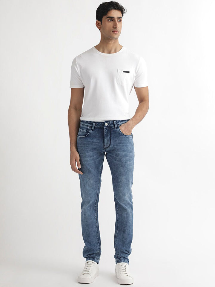 RARE RABBIT Men Widz Slim Fit Mid-Rise Stretchable Jeans