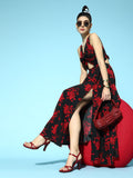Berrylush Women Black Romantic Florals Dress
