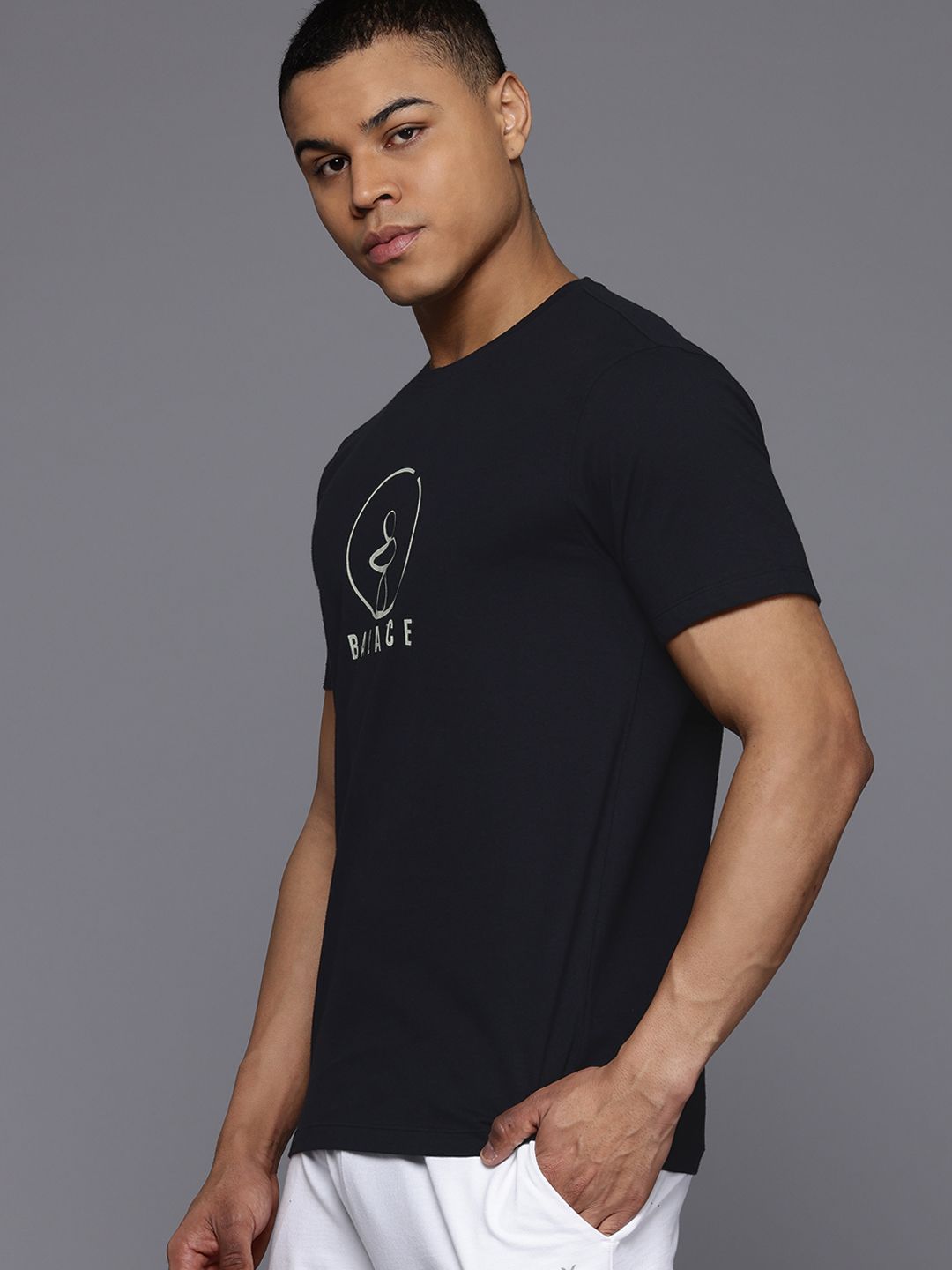 HRX by Hrithik Roshan Typography Printed Pure Cotton T-shirt