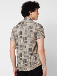 SPYKAR Abstract Opaque Printed Cotton Casual Shirt
