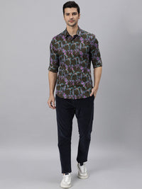 RARE RABBIT Men Davos Slim Fit Opaque Printed Shirt