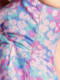 all about you Floral Print Asymmetric Wrap Dress