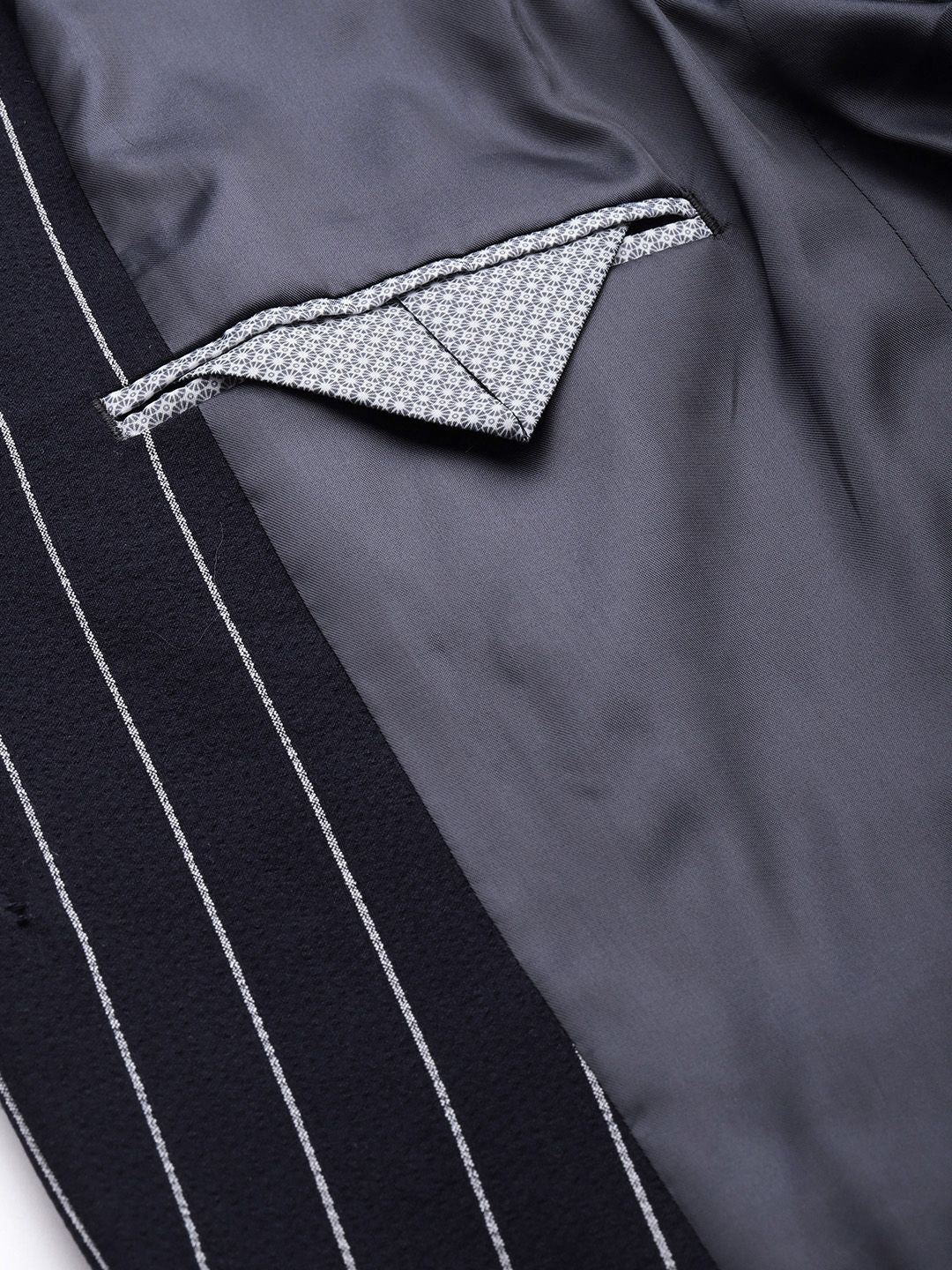 Park Avenue Striped Single Breasted Formal Blazer