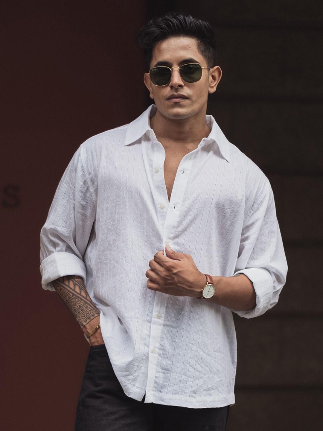 Powerlook Men Opaque Casual Shirt