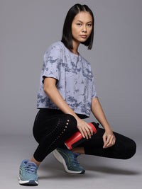 HRX by Hrithik Roshan Abstract Printed Yoga T-shirt