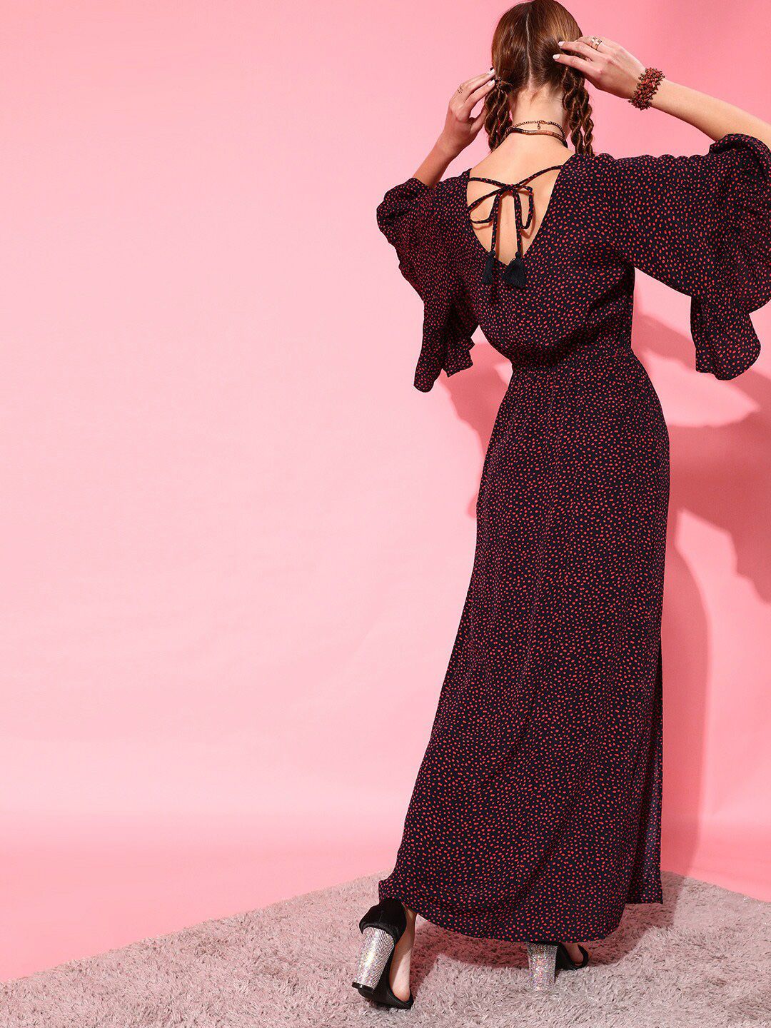 STREET 9 Red Crepe Dress