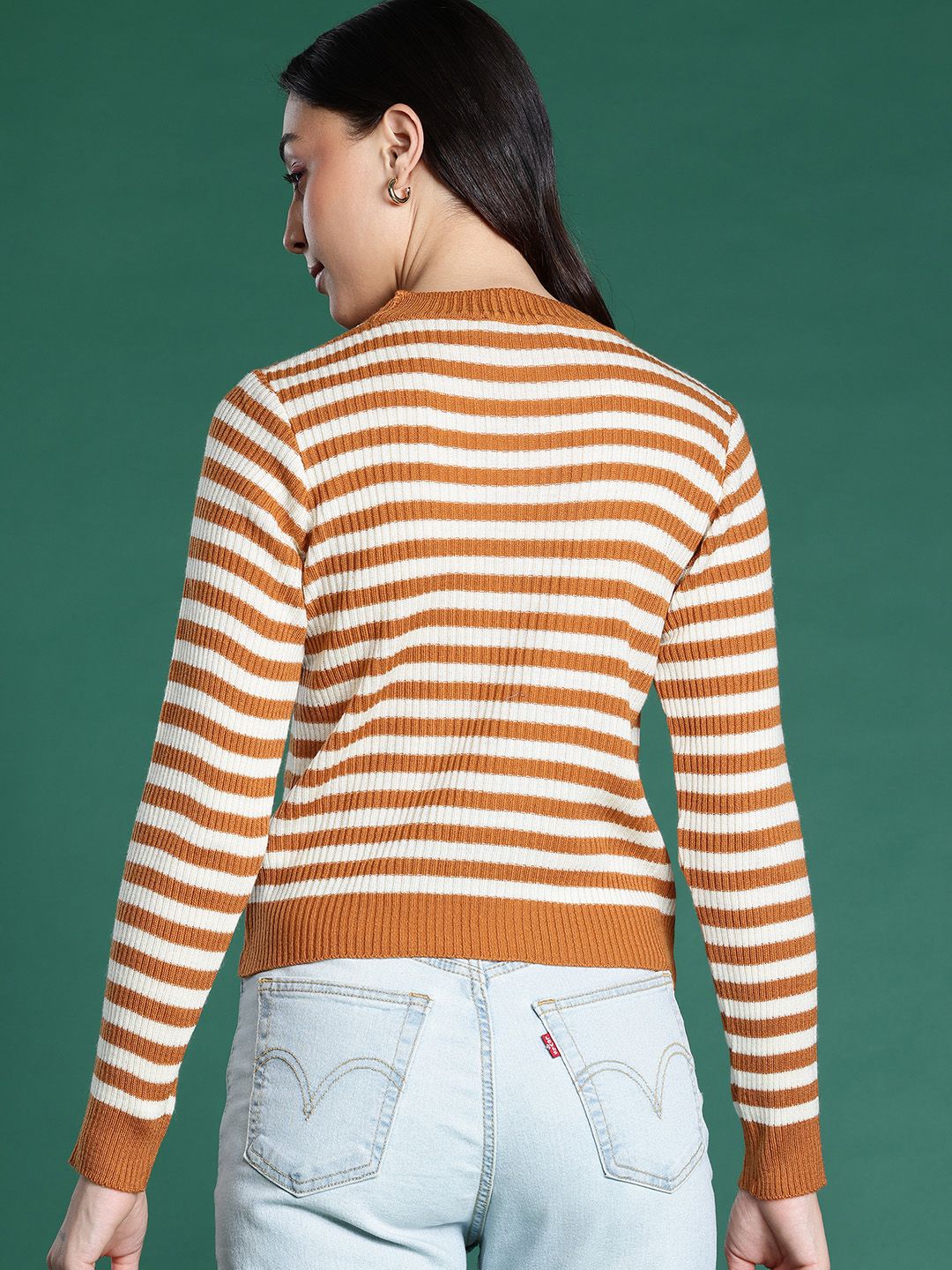 DressBerry Pure Acrylic Striped Pullover