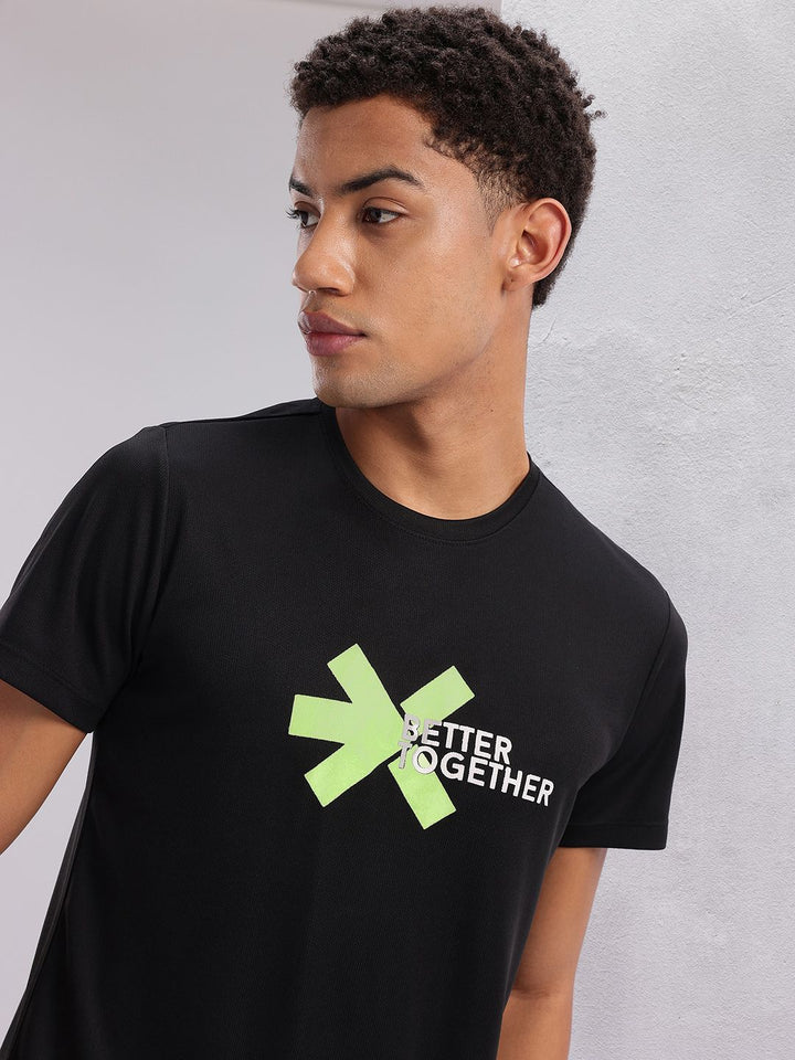 HRX by Hrithik Roshan Couple Tee Collection Brand Logo Print Rapid-Dry Running T-shirt