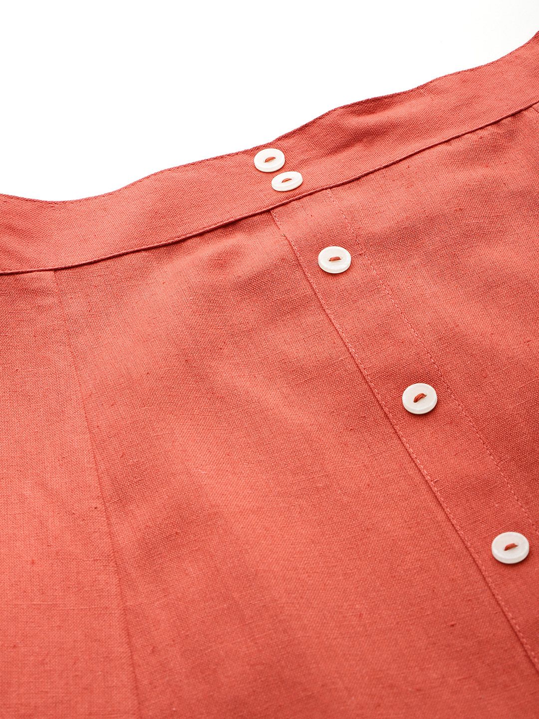 all about you Cotton Linen A-Line Skirt