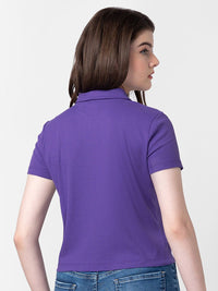 SPYKAR Women Slim Fit Crop Cotton Casual Shirt