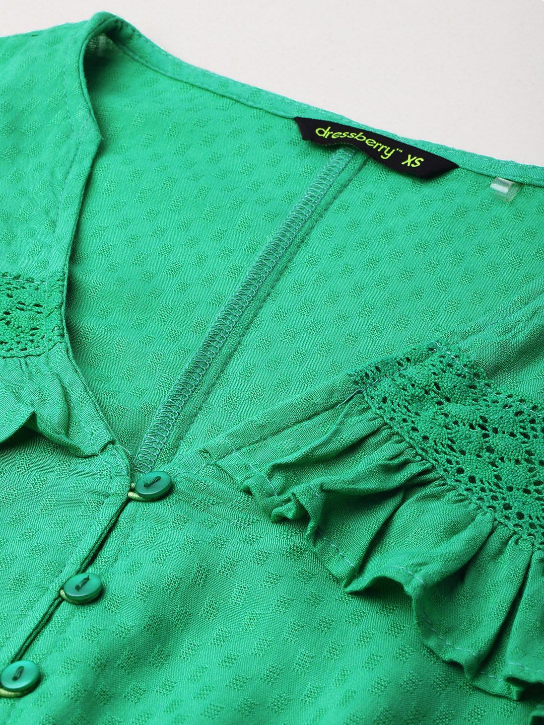 DressBerry Ruffle Remix Smocked Blouson Top