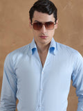 DENNISON Light Blue Cooper Collar Formal Shirt