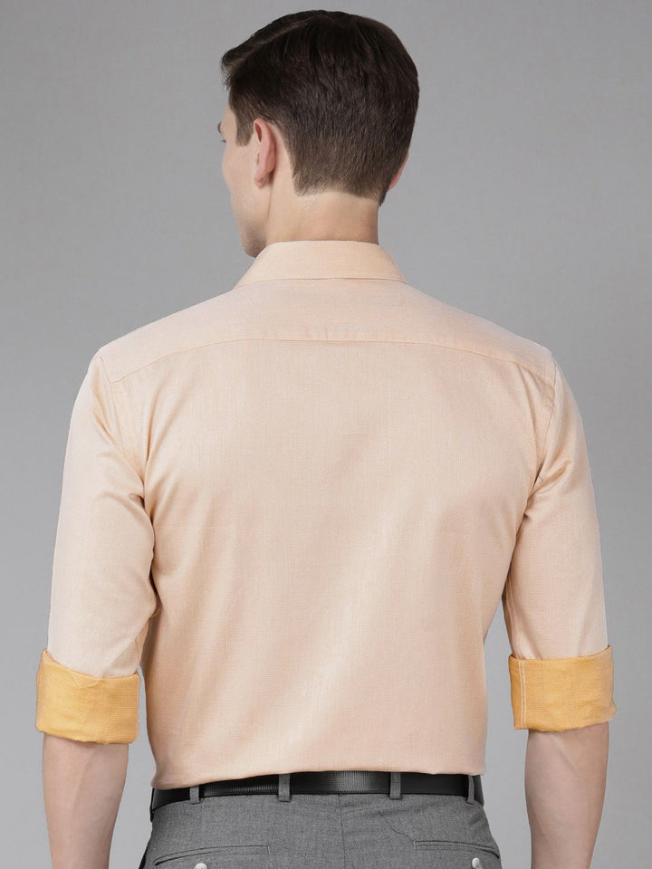 Park Avenue Men Slim Fit Micro Ditsy Geometric Opaque Self Design Pure Cotton Formal Shirt