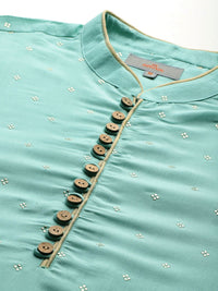 Anouk Men Mukaish Work Kurta with Dhoti Pants