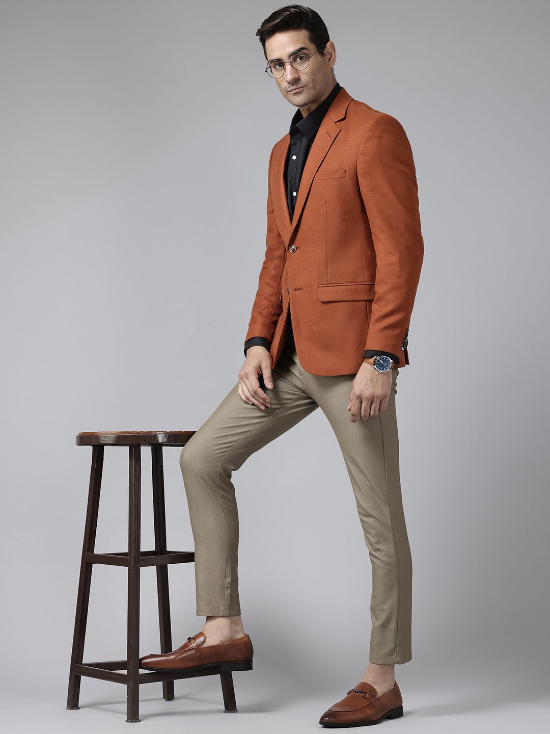 Park Avenue Single-Breasted Formal Blazer