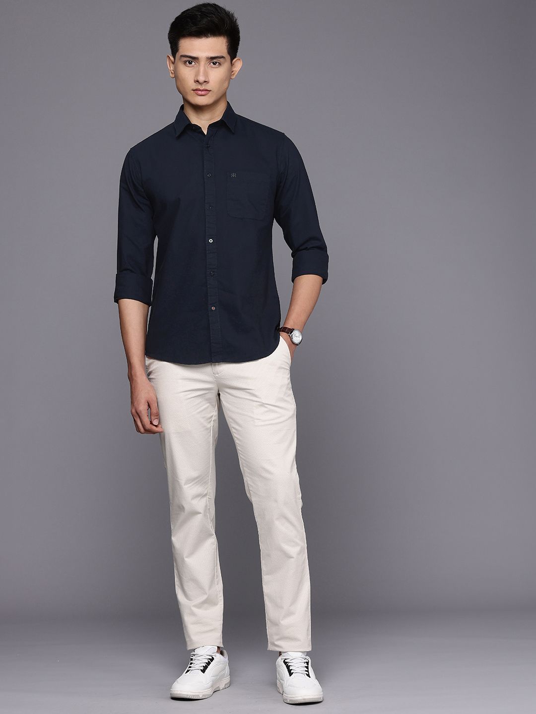 Raymond Slim Fit Pure Cotton Casual Shirt