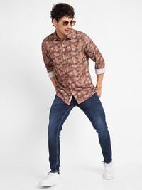 Being Human Slim Fit Floral Printed Casual Shirt