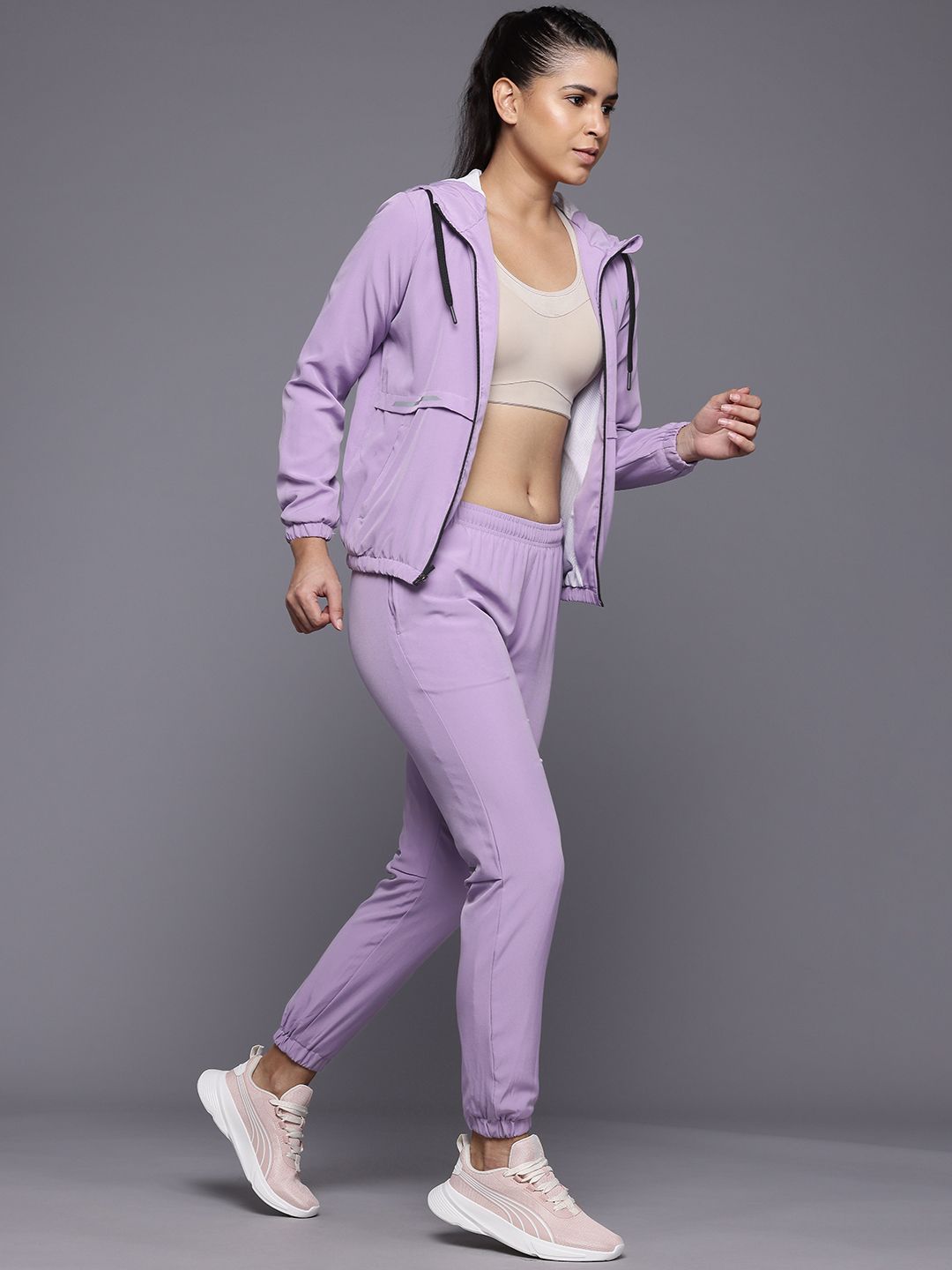 HRX by Hrithik Roshan Hooded Rapid-Dry Running Tracksuit