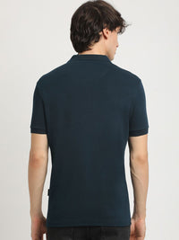 THE BEAR HOUSE Men Solid Slim Fit Polo Neck Tshirt