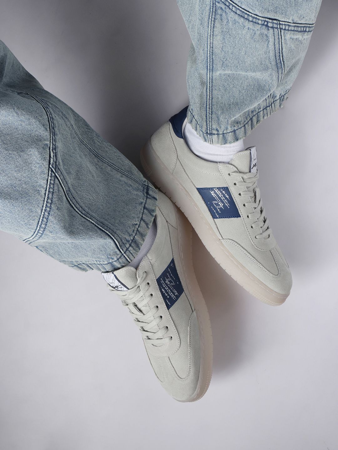 RARE RABBIT Men Colourblocked Suede Sneakers