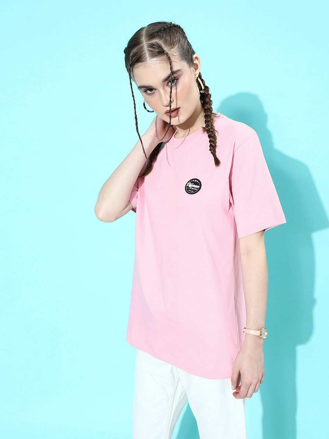 Difference of Opinion Women Graphic Printed Oversized T-shirt