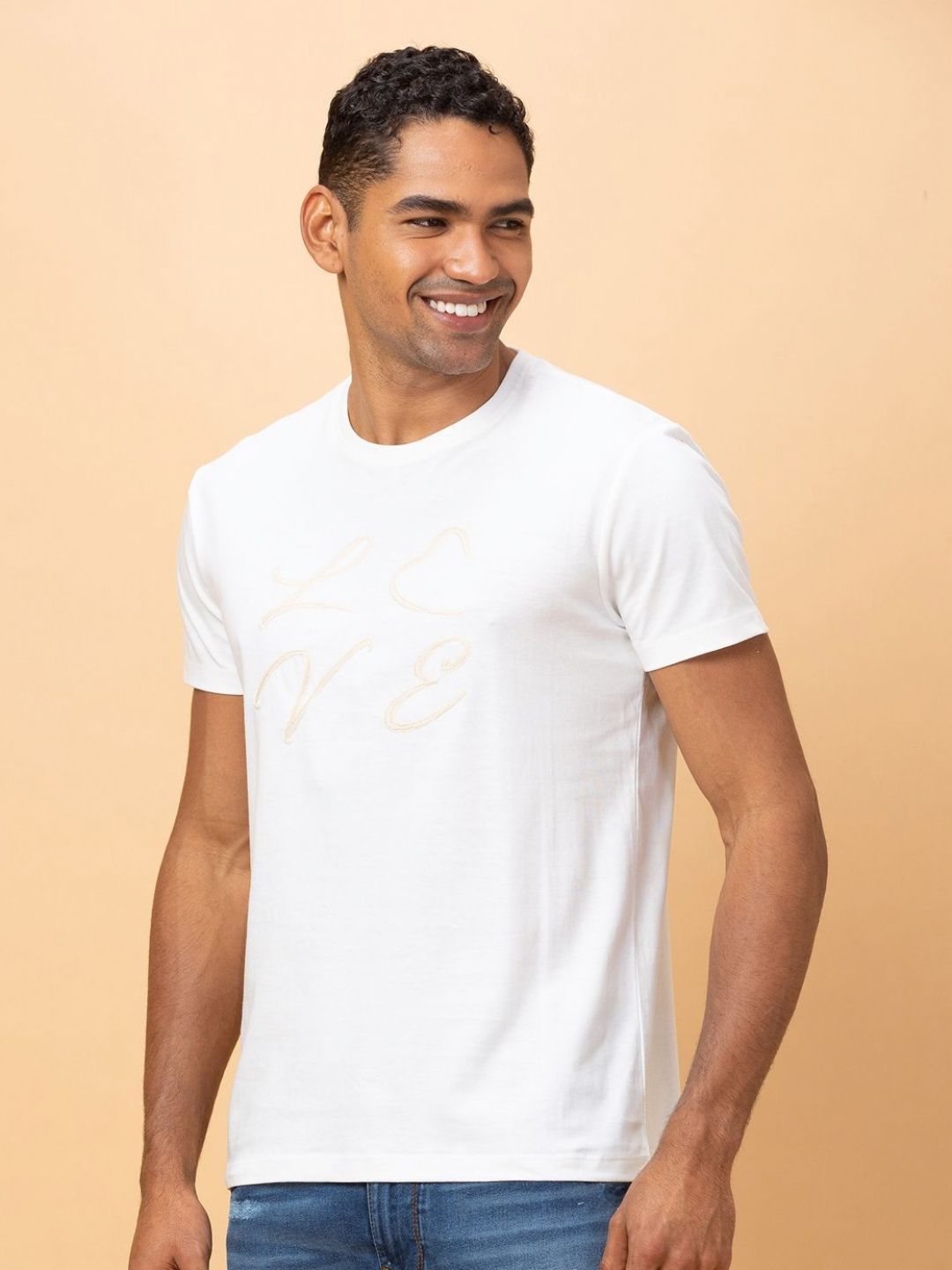 Being Human Men Printed Raw Edge T-shirt