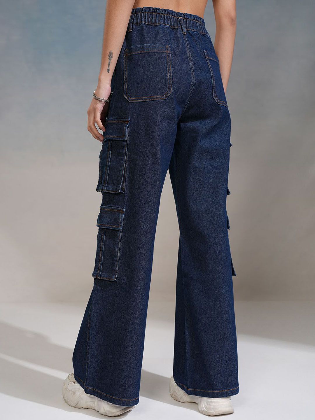 Tokyo Talkies Women Straight Fit Cargo Jeans