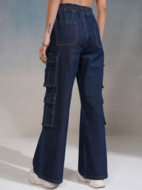 Tokyo Talkies Women Straight Fit Cargo Jeans