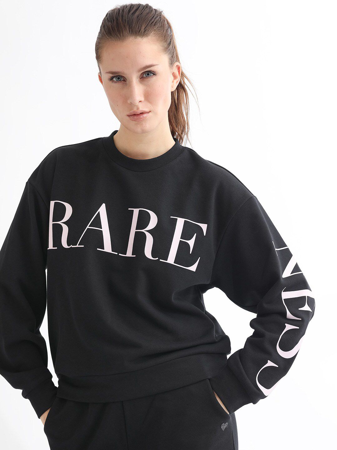 RAREISM Typographic Printed Cotton Sweatshirt