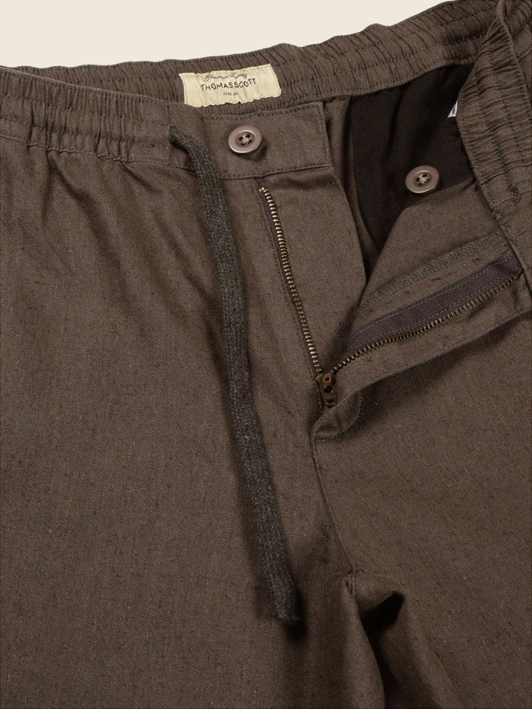 Thomas Scott Men Classic Cotton Linen Casual Trouser