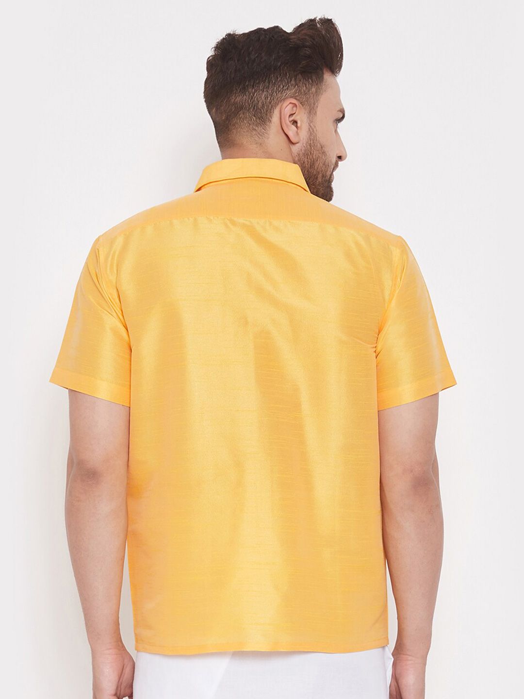 VASTRAMAY Premium Spread Collar Casual Shirt