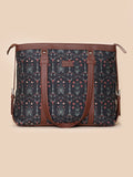 ZOUK Women Ethnic Motifs Printed Laptop Structured Hobo Bag
