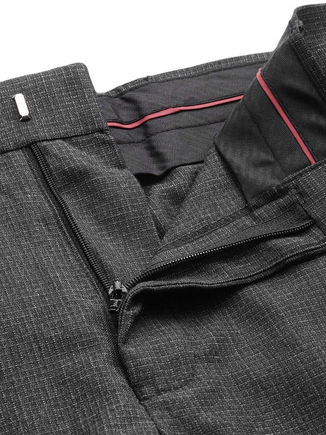 Park Avenue Men Checked Formal Trousers