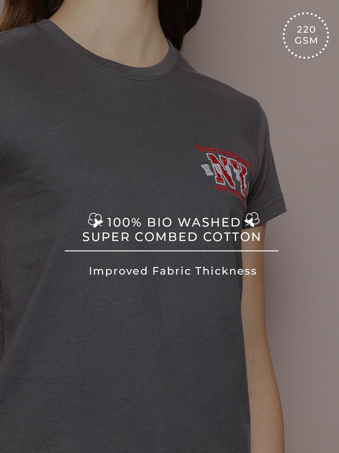 DILLINGER Pure Cotton T-shirt With Embroidered Detail